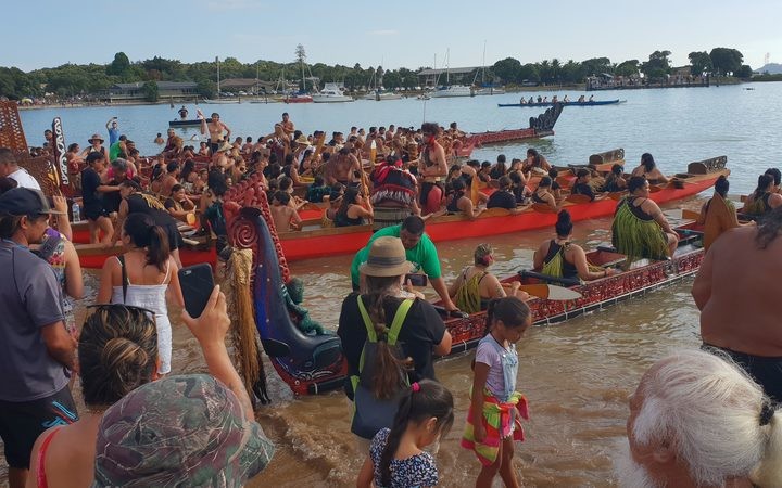 Waitangi Waka Photo Credit: RNZ