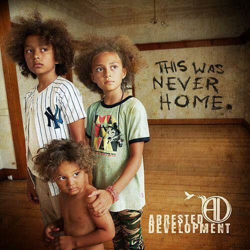 Kaia, Bowie with sister Maysa Walton (back right) on cover of 2016 album, 'This Was Never Home' by American Hip-Hop group, Arrested Development