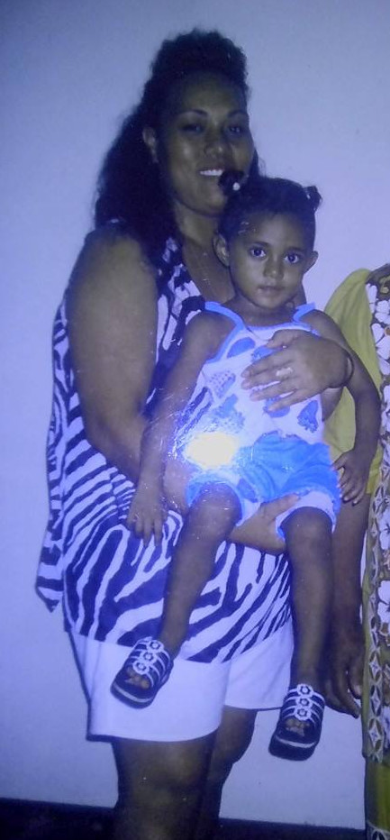 Silika as a toddler with her Mum Leasi