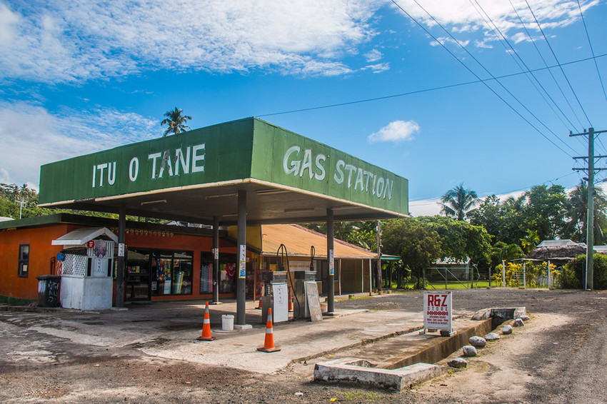 Gas station in Manase (almost straight across the road from Reginas Beach Fales)