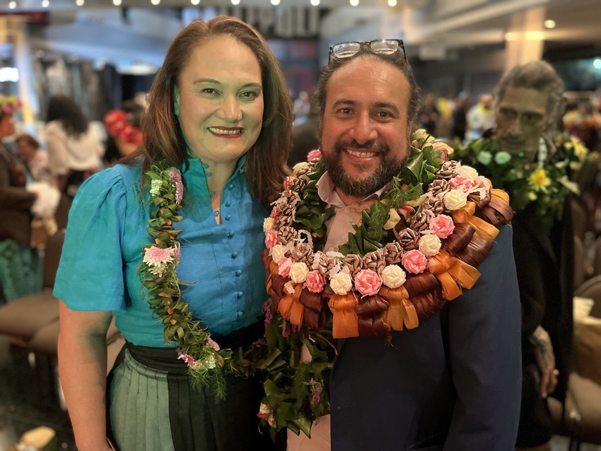 Daren Kamali with his wife, Hon Carmel Sepuloni