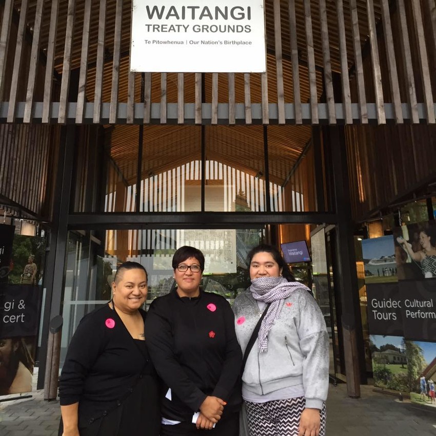 With Rose Taueki and Sika Ofa on our way to Hui Fono