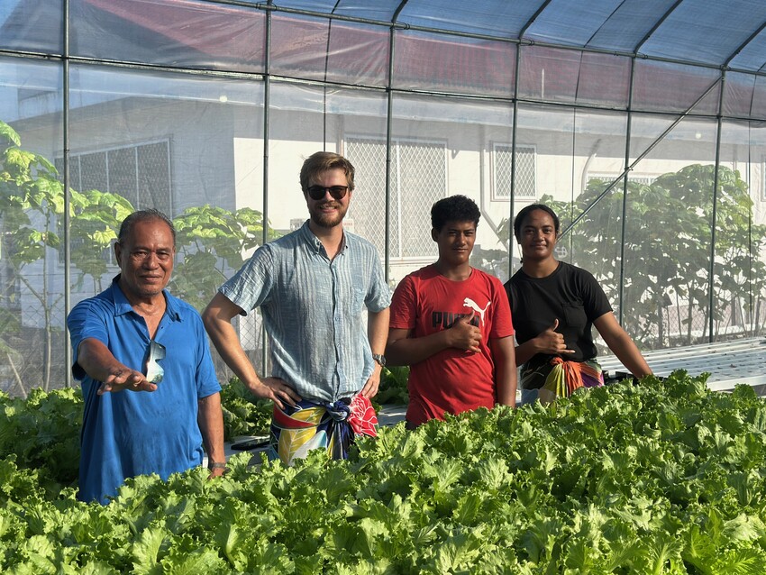 Youth Leaders and members help out in the Garden