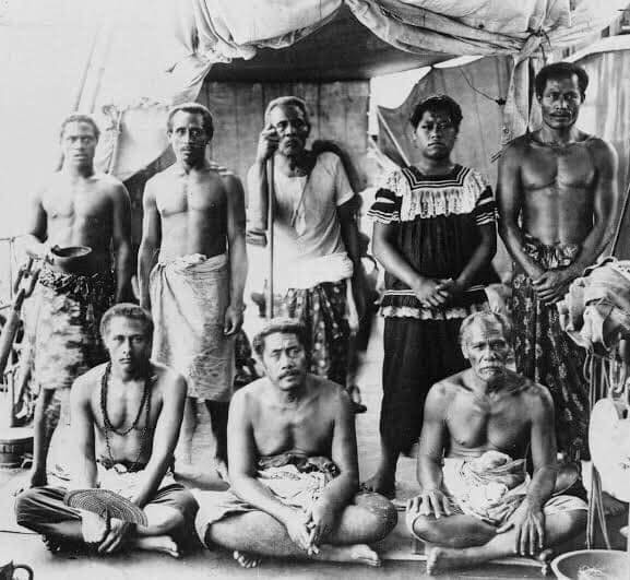 Leaders of the Mau o Pule resistance in Savai'i Samoa who were exiled to Saipan