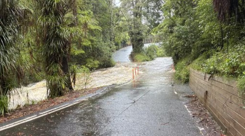 The section of the river that a man attempted to cross before being swept away. (Source: 1News)