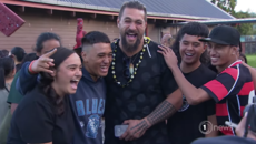 Jason Momoa welcomed to Auckland marae during visit to NZ