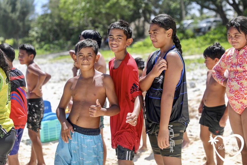 Children in the Cook Islands swimming programme Photo Credit: Island Love Photography