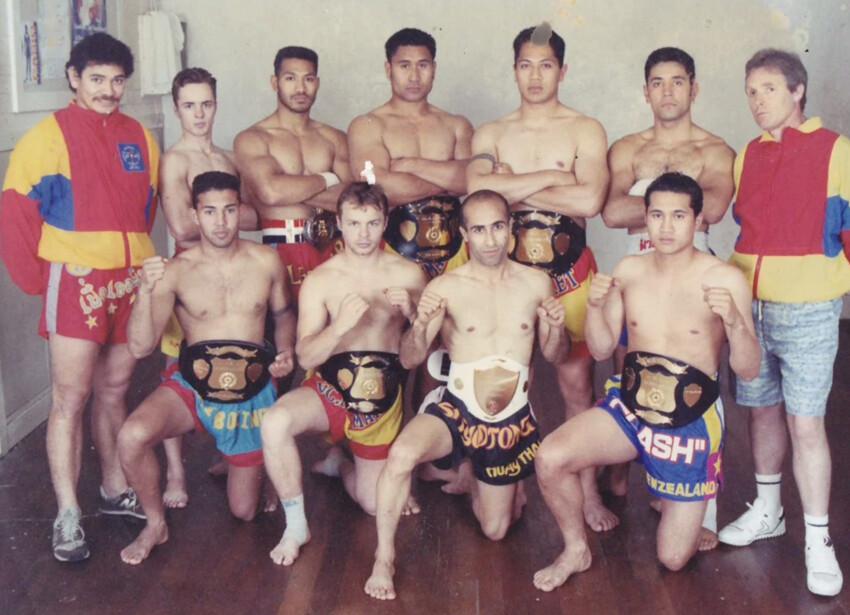 Lolo Heimuli Far left and some of his fighters who went on to become champs
