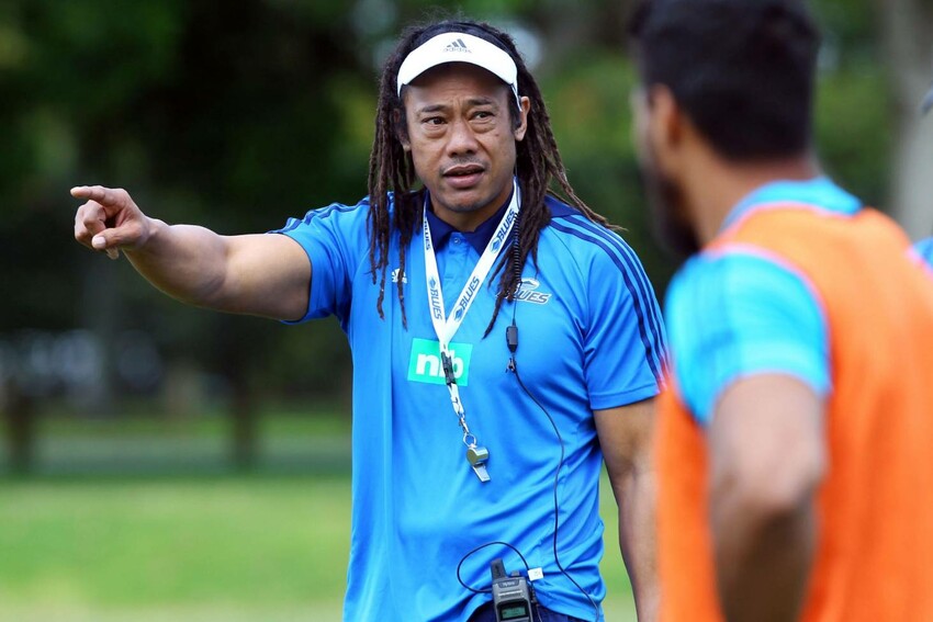 Tana Umaga coaching the Blues Photo credit: Stuff