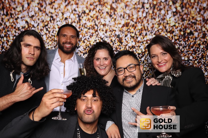 L-R Taylor Foreman-Niko, Pingi Moli, Kristian Fanene Schmidt, Averie Huffine, Bryson Chun, Dana LeDoux Miller @ The Gold Toast