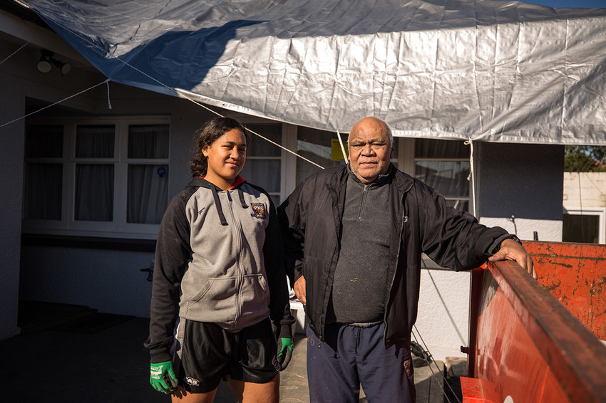 Janina's daughter Ivana Lauitiiti with her grandpa Papali'itele Momoiseā