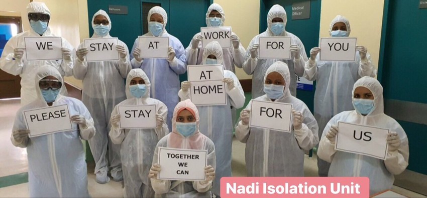 Nadi Hospital Isolation Team PC: Namaka Health Center HCW's