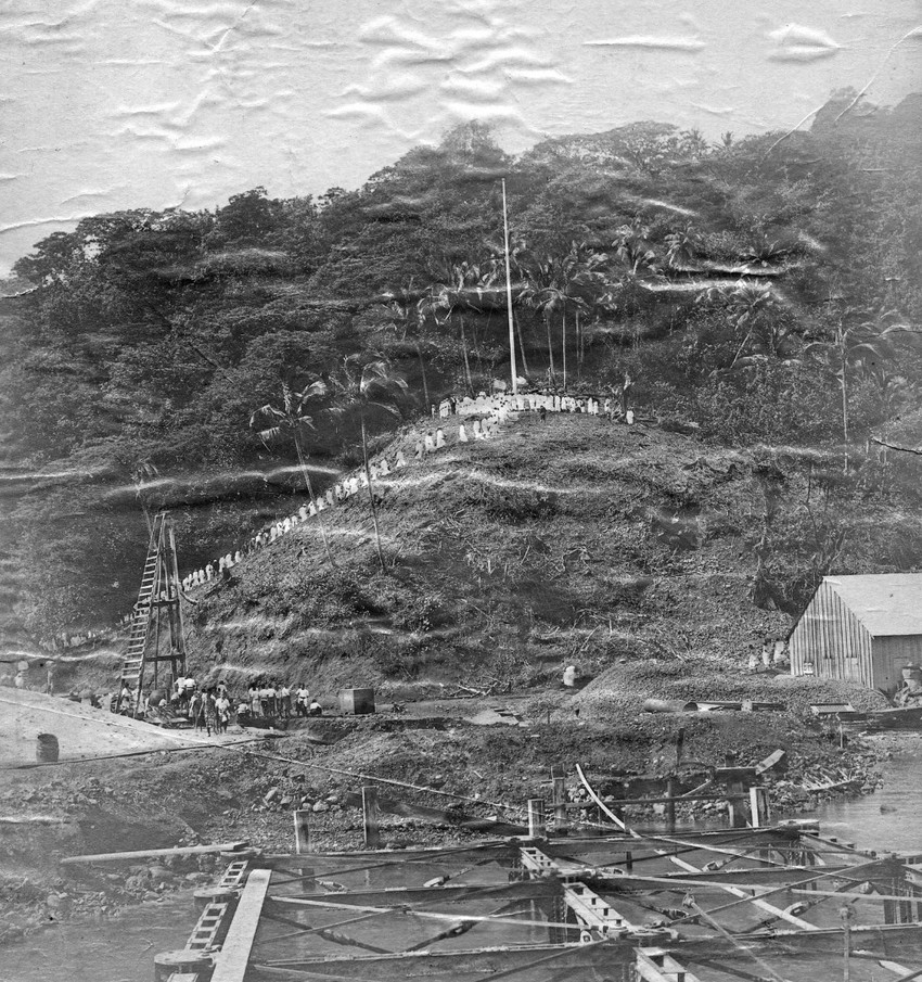 Flag Raising on Tutuila, 17 April 1900. Image PH-102-B, courtesy Polynesian Photo Archives, The Dwyer Collection, Feleti Barstow Public Library, American Samoa