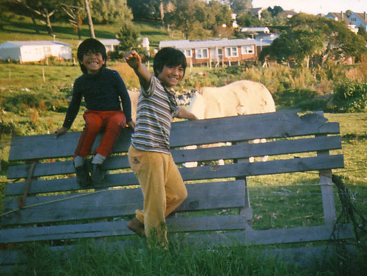 A photo Raymond took of his brothers Uoka and Mark back in the day
