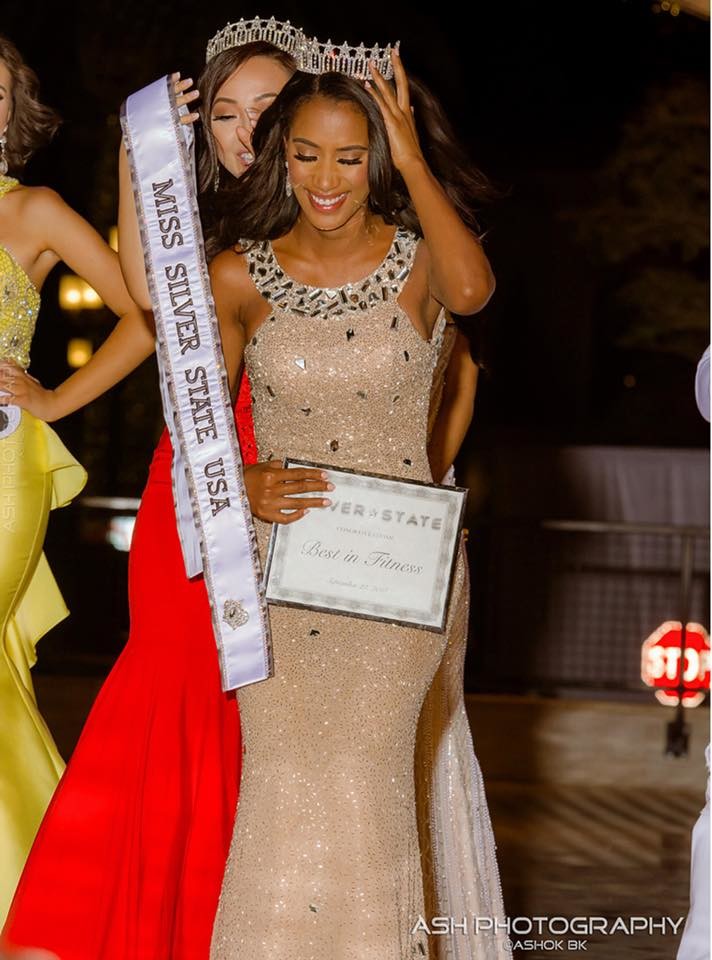 Tianna competing in Miss Silver State USA