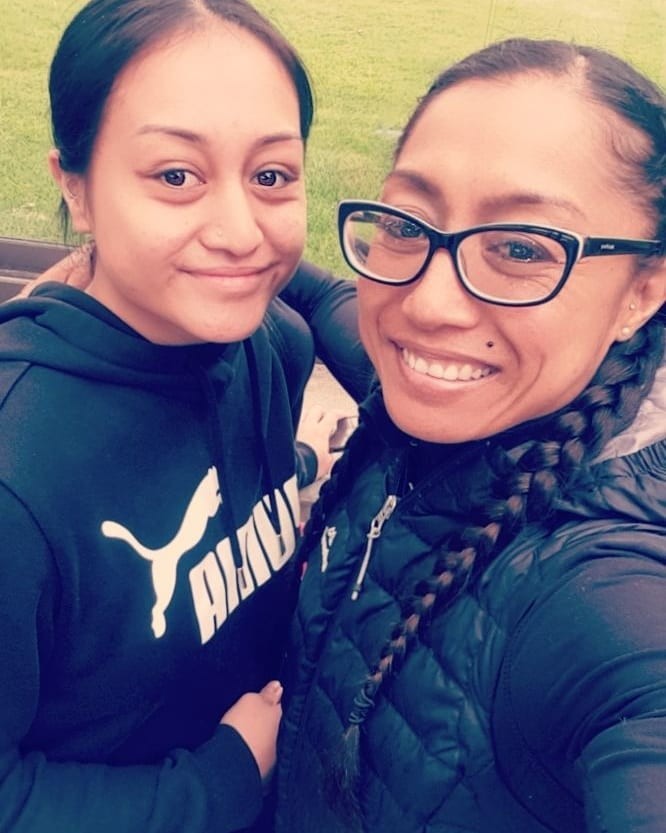 Cilla and her eldest daughter/number one supporter Leigh Tuala-Lauvao