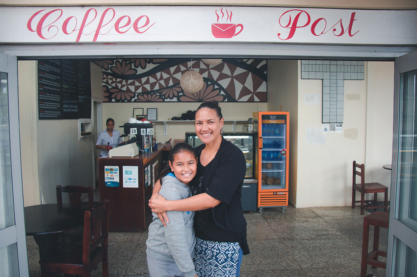 Rose & her daughter Mya outside Coffee Post
