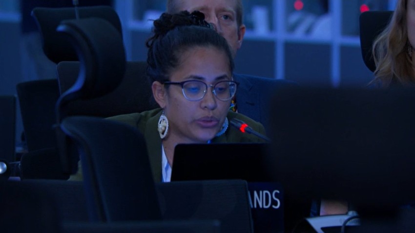 Kathy Jetñil-Kijiner during the Closing Plenary of COP27