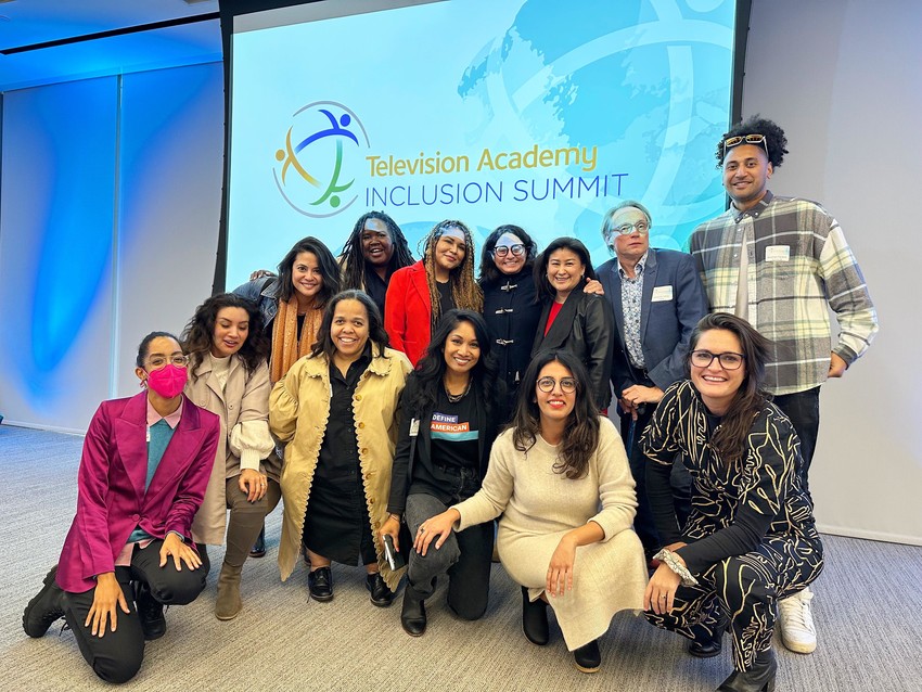 Kristian with a group at the Television Academy Inclusion Summit