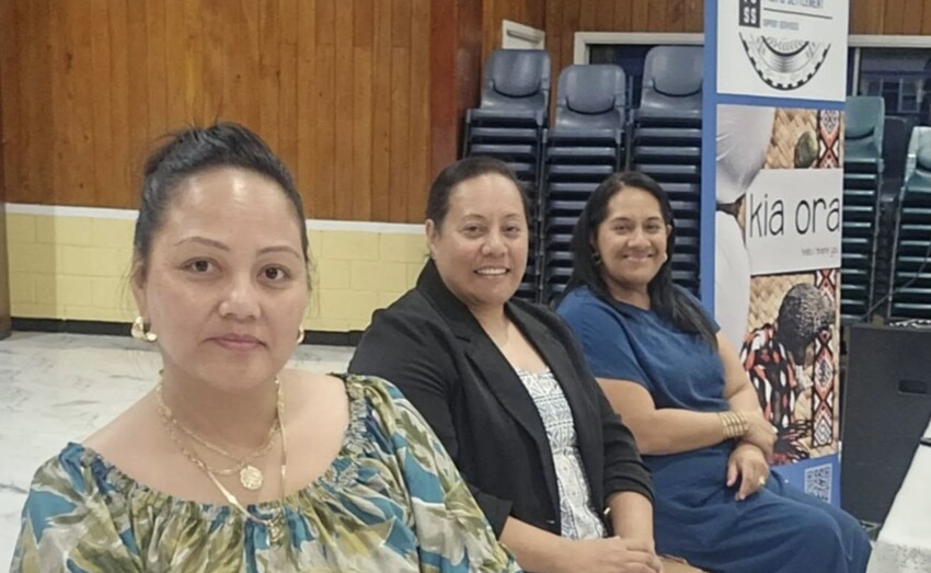 Cassandra Vaea, right, and the project team at Kolovai village in Tonga. (via rnz)