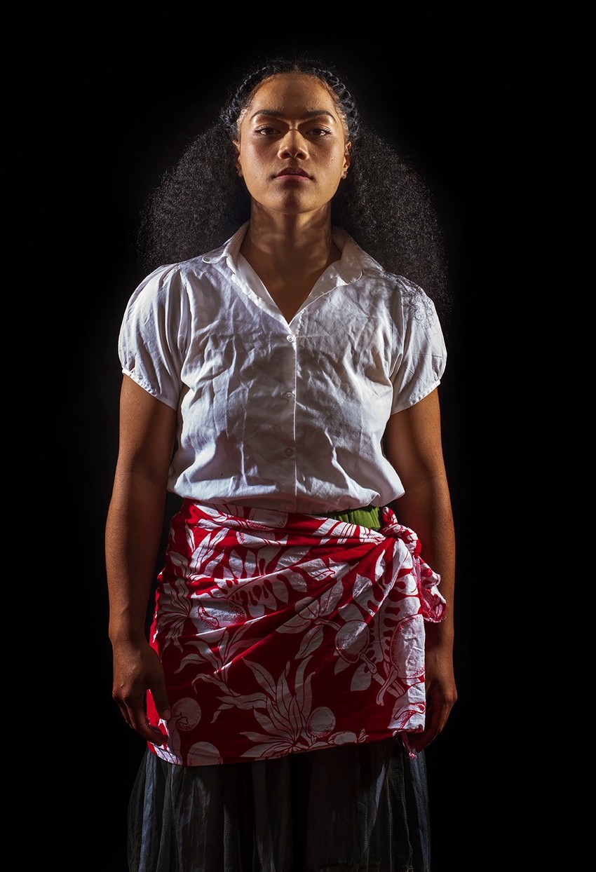 Saane in the theatre production of 'Wild Dogs Under My Skirt' Photo Credit: Raymond Sagapolutele