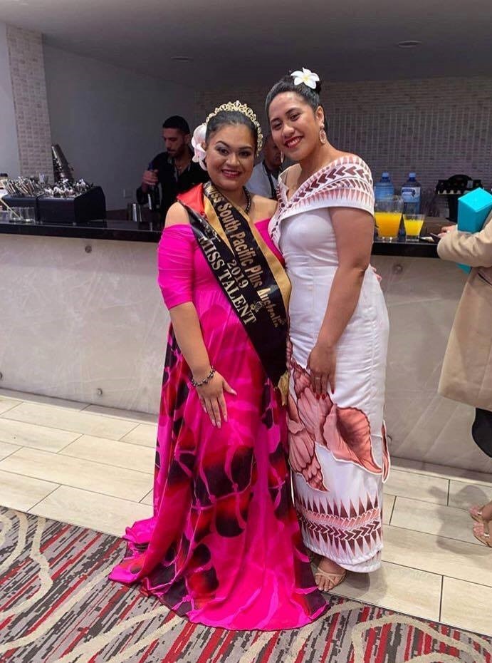 Miss South Pacific Plus Winner Mariana Taia (left)