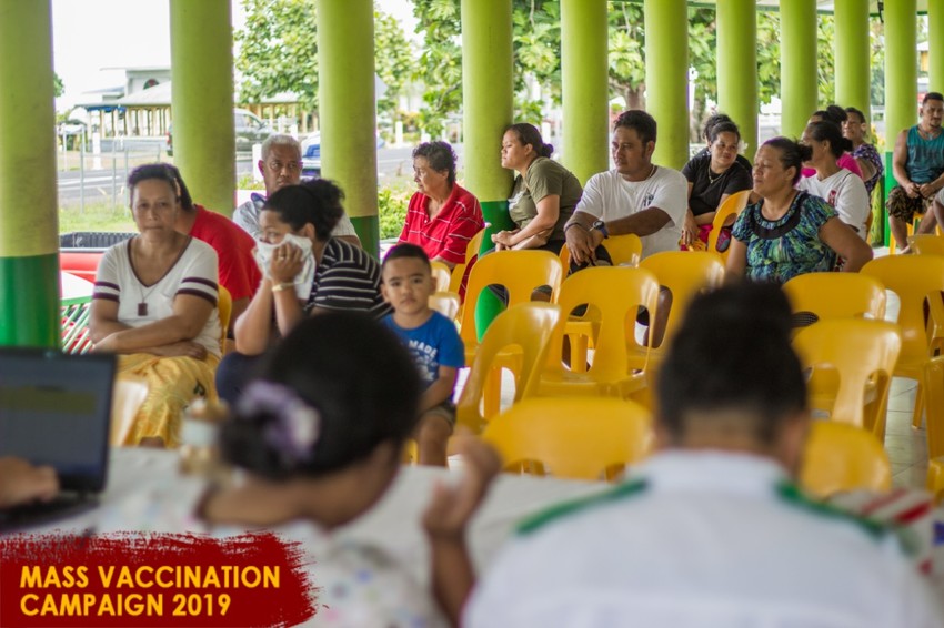 Mass vaccination campaign in Samoa. Donations to help with essentials in Samoa are welcome. Photo Credit: Government of Samoa