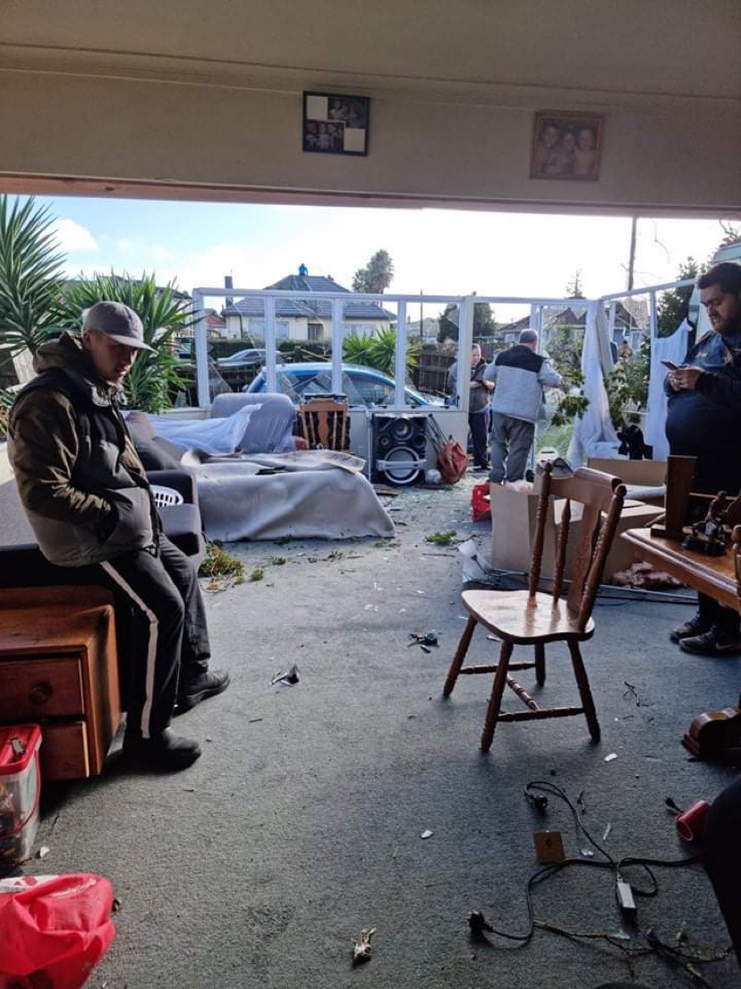 Carla and her family had the whole front of their house ripped off by the tornado