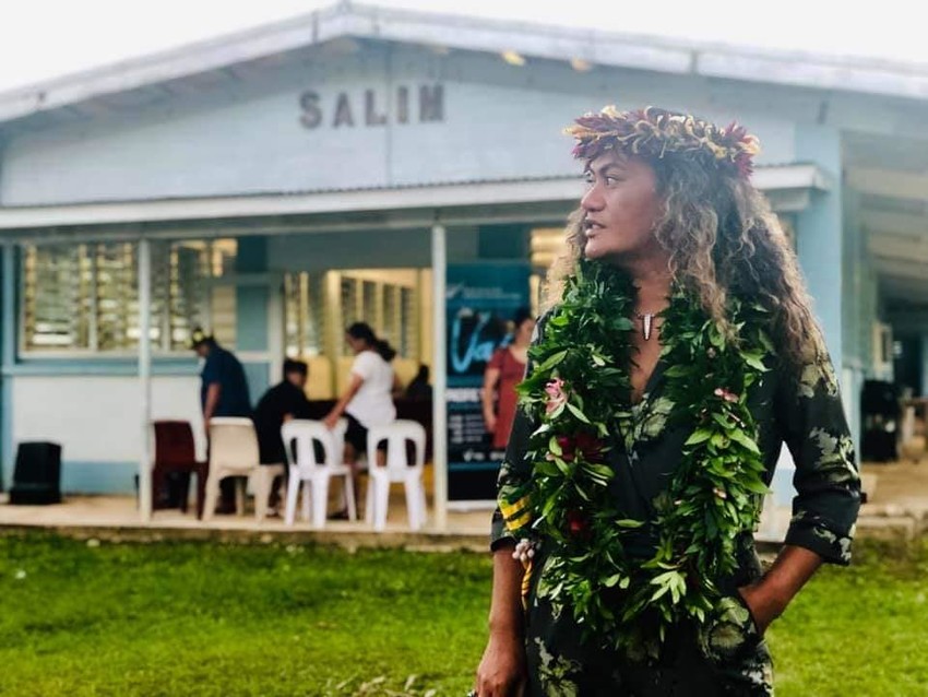 Dianna Fuemana on location in Niue