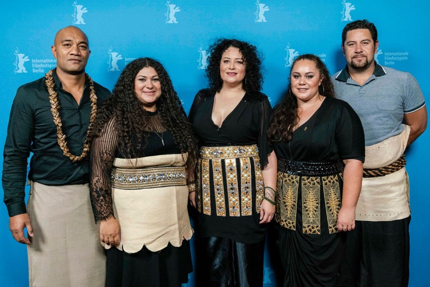 Vea with her partner Jerry, sister Emily & Elizabeth and brother Robert at the Berlinale Film Festival