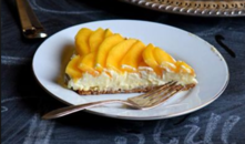Mango flower cheesecake