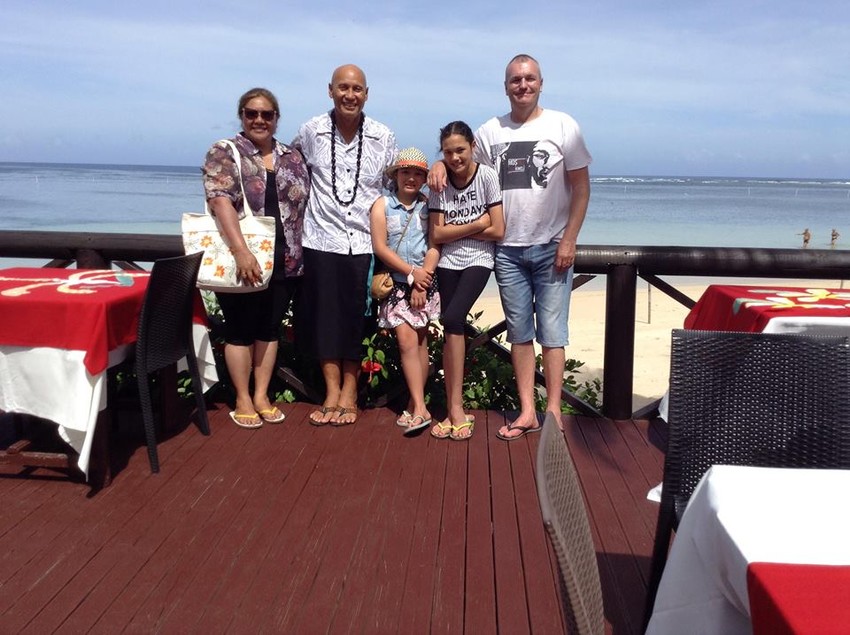 David with family in Savai'i