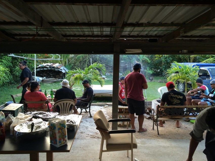 At the back of Hafu's house