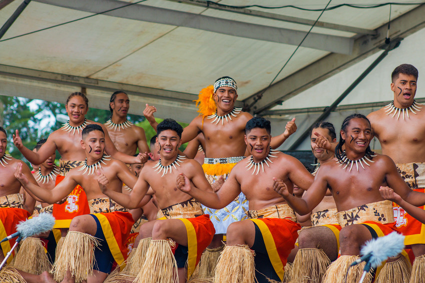 St Pauls College performs on the Samoan Stage at Polyfest 2018