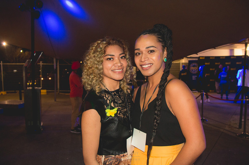 Unufe Designs designer Amelia Unufe with her sister Amanaki Prescott-Faletau