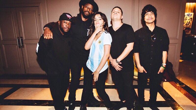 Luke with Camila and crew