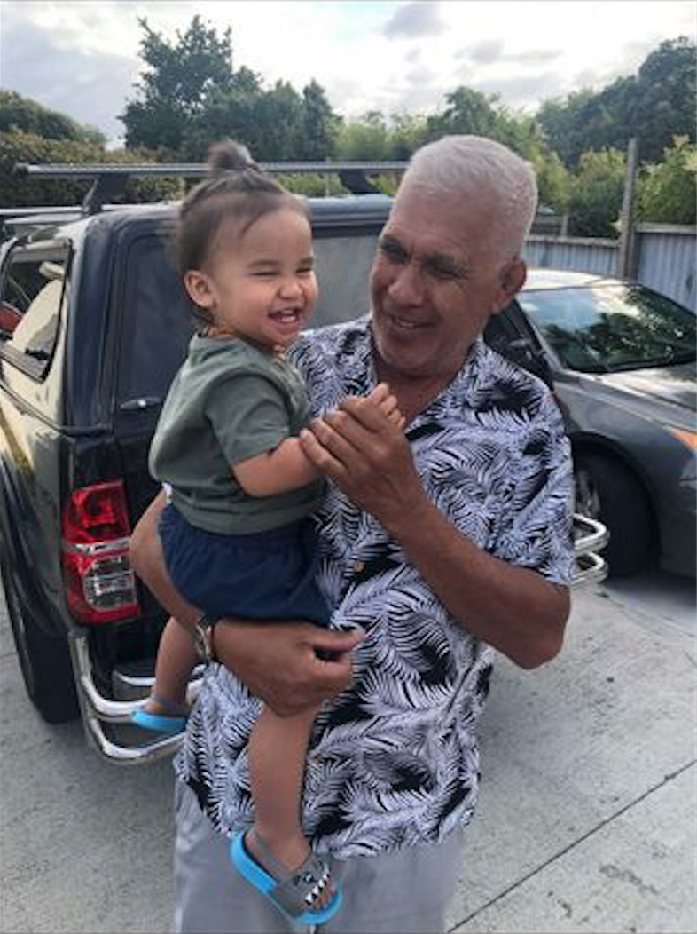 Otulea with his grandson Sebastian