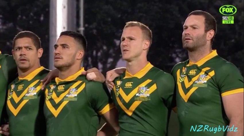 Dane Gagai (far left) the look on his face says it all!