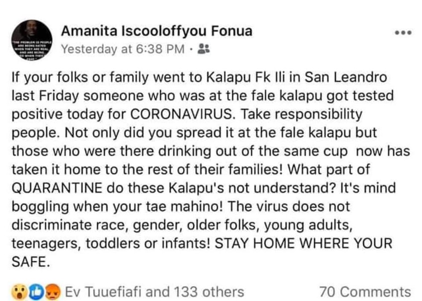 Fai Kava club in Leandro, California, USA who ignored the govt lockdown - this is what happens!