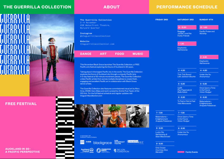 Guerilla Collection event programme