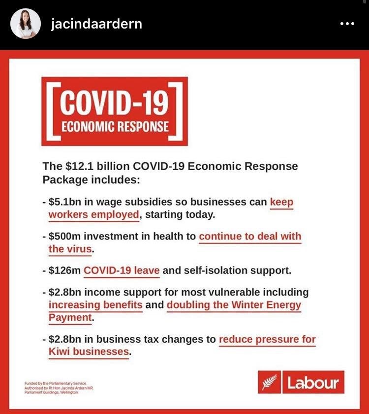 NZ Government Covid19 Economic response