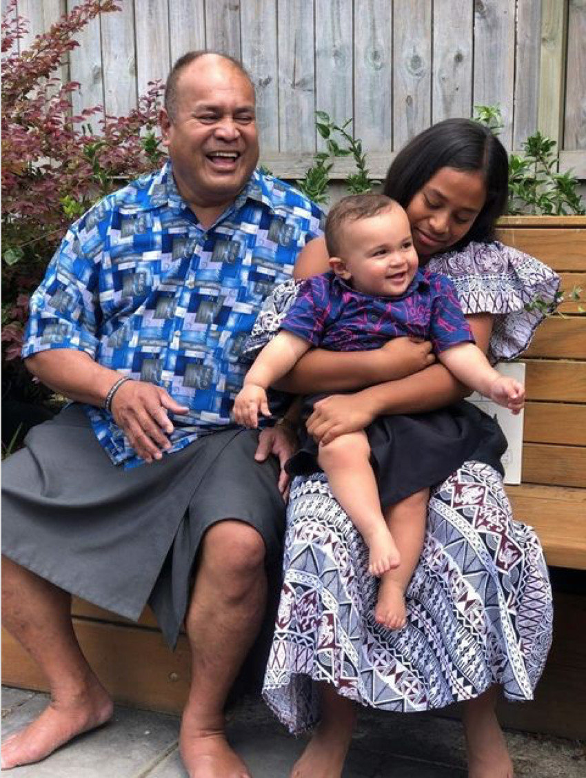 Jesse's step-father Atu with Jesse's daughter and Jesse's sister Esthers son