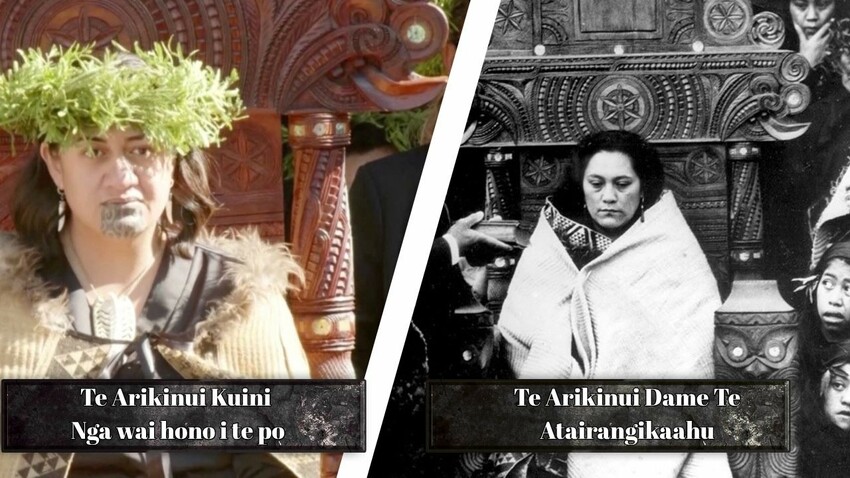 Maori queen Te Arikinui Kuini Nga wai hono i te po & her grandmother the first Māori Queen Te Arikinui Dame Te Atairangikaahu
