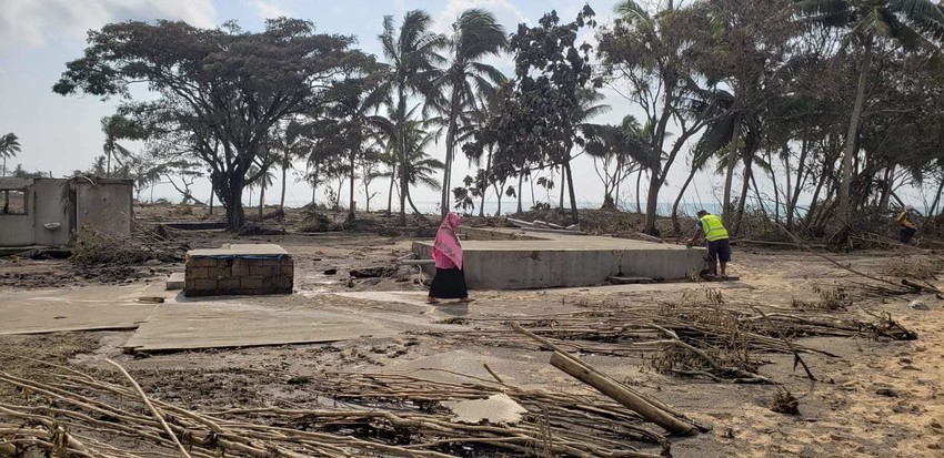 What was Ha'atafu Beach Resort, now completely wiped out. Photo Credit: Ha'atafu Beach Resort facebook page