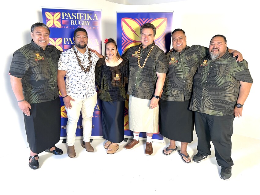 L-R Saveatama Eroni Clarke, Tuilagi William Leolahi, Seiuli Fiao'o Fa'amausili, Lemalu Silao Vaisola and Danny Leaoasavai'i aka Brotha D