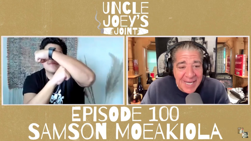 Samson repping T-Gang in his interview with Joey