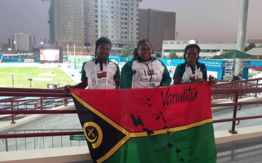 Three of the Vanuatu Paralympics team who had to pull out from this years games.