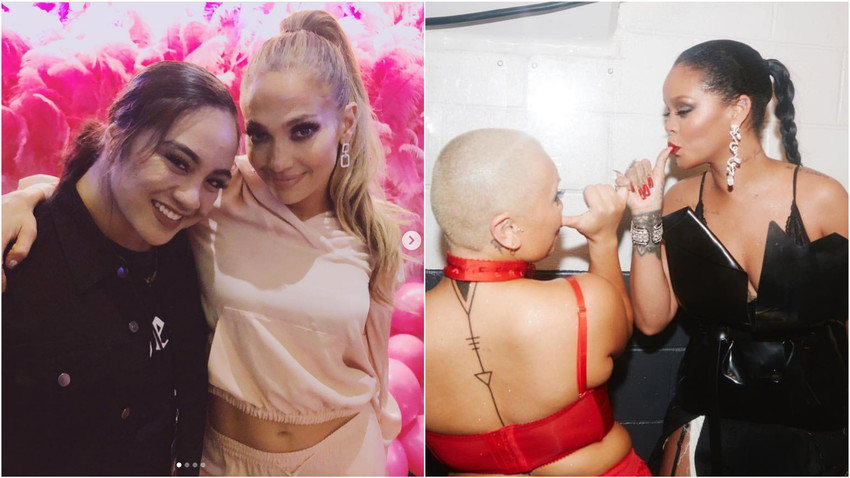 Sienna Lalau with Jennifer Lopez & Parris Goebel with Rihanna