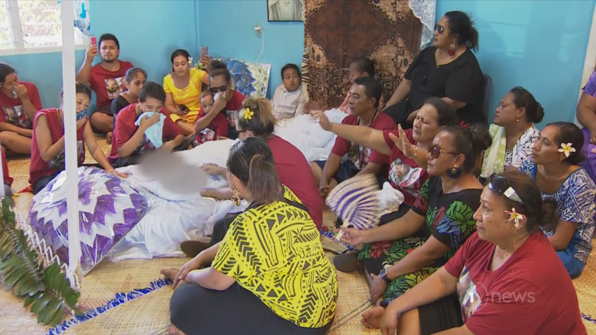 A family in Samoa grieves over baby cousins as they prepare for a joint funeral. Photo credit TVNZ