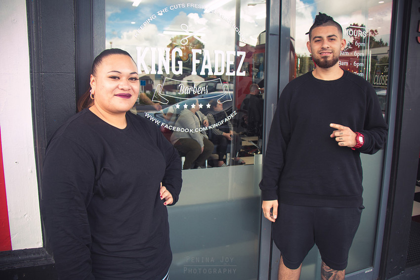 Sesalina with her boss & owner of King Fadez - Sultan